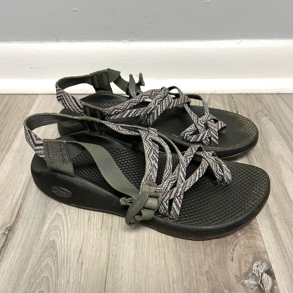 Chaco SandalsβWomenβs 9 Purpleβ and Gray Double Strap